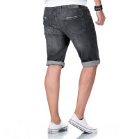 Alessandro Salvarini Herren Jeans Shorts O-381 - Grau