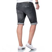 Alessandro Salvarini Herren Jeans Shorts O-381 - Grau-W29