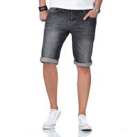 Alessandro Salvarini Herren Jeans Shorts O-381 - Grau-W32