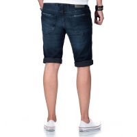 Alessandro Salvarini Herren Jeans Shorts O-382 - Dunkelblau-W32