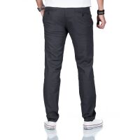 Alessandro Salvarini Herren Chino Stoffhose O-370 - Anthrazit-W29-L30
