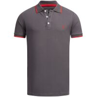 A. Salvarini Herren Polo Shirt Polohemd Dunkelgrau-Gr.S