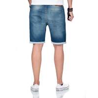A. Salvarini Herren Jeans Shorts kurze Hose Blau O-365 W38