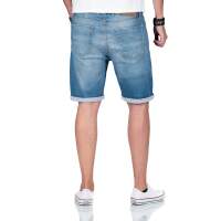A. Salvarini Herren Jeans Shorts kurze Hose Hellblau O-366