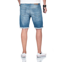 A. Salvarini Herren Jeans Shorts kurze Hose Hellblau O-366 W30