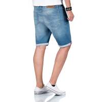 A. Salvarini Herren Jeans Shorts kurze Hose Hellblau O-366 W32