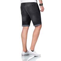 A. Salvarini Herren Jeans Shorts kurze Hose Dunkelgrau O368 W29