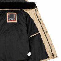 Alessandro Salvarini Herren Winterjacke mit Fellkragen O-281-Beige-Gr.XL
