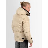 Alessandro Salvarini Herren Winterjacke mit Fellkragen O-281-Beige-Gr.XXL