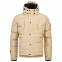 Alessandro Salvarini Herren Winterjacke mit Fellkragen O-281-Beige-Gr.XXL