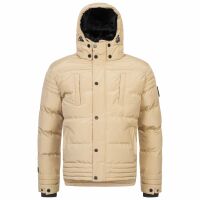Alessandro Salvarini Herren Winterjacke mit Fellkragen O-281-Beige-Gr.XXL