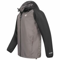 Alessandro Salvarini Herren Regenjacke O322 Dunkelgrau - Schwarz Größe L - Gr. L