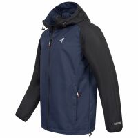 Alessandro Salvarini Herren Regenjacke O322 Navy - Schwarz Größe S - Gr. S