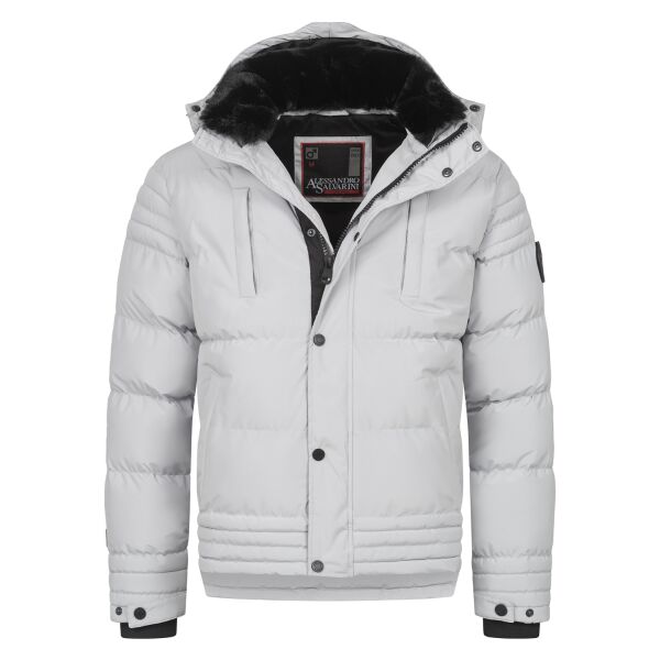 Alessandro Salvarini Herren Winterjacke O281 Grau Größe L - Gr. L