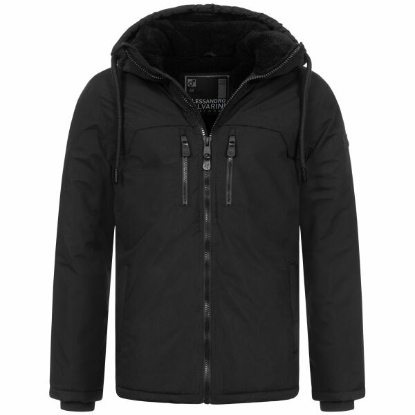 A. Salvarini Herren Winterjacke O332 Schwarz Größe XXL - Gr. 2XL