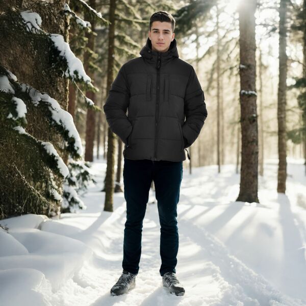 Alessandro Salvarini Herren Winter Steppjacke O-422 Schwarz Größe L - Gr. L