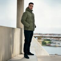 Alessandro Salvarini Herren Winter Steppjacke O-422 Olive Größe XXXL - Gr. 3XL