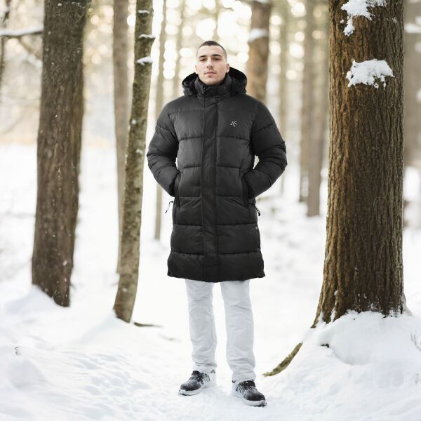 Alessandro Salvarini Herren Winter Parka gesteppt O425 Schwarz Größe L - Gr. L