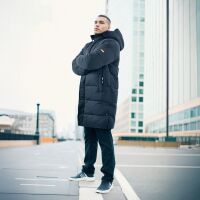 Alessandro Salvarini Herren Winter Parka gesteppt O425 Navy Größe S - Gr. S