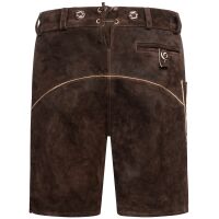 A. Salvarini Herren Trachten Lederhose AS451 Dunkelbraun-Gr. 52
