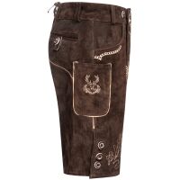 A. Salvarini Herren Trachten Lederhose AS451 Dunkelbraun-Gr. 60