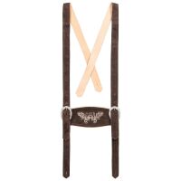 A. Salvarini Herren Trachten Lederhose AS451 Dunkelbraun-Gr. 60