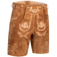 A. Salvarini Herren Trachten Lederhose AS451 Hellbraun-Gr. 48
