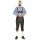 A. Salvarini Herren Trachten Lederhose Kniebundlederhose AS450 Dunkelbraun-Gr. 52