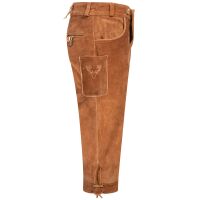 A. Salvarini Herren Trachten Lederhose Kniebundlederhose AS450 Hellbraun-Gr. 46