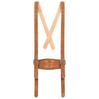 A. Salvarini Herren Trachten Lederhose Kniebundlederhose AS450 Hellbraun-Gr. 46