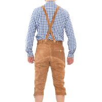 A. Salvarini Herren Trachten Lederhose Kniebundlederhose AS450 Hellbraun-Gr. 50