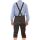 A. Salvarini Herren Trachten Lederhose Kniebundlederhose AS452 Dunkelbraun-Gr. 58