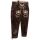 A. Salvarini Herren Trachten Lederhose Kniebundlederhose AS452 Dunkelbraun-Gr. 58