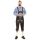 A. Salvarini Herren Trachten Lederhose Kniebundlederhose AS452 Dunkelbraun-Gr. 60