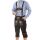 A. Salvarini Herren Trachten Lederhose Kniebundlederhose AS452 Dunkelbraun-Gr. 60