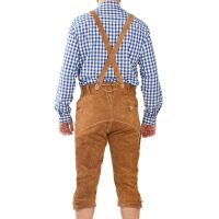 A. Salvarini Herren Trachten Lederhose Kniebundlederhose AS452 Hellbraun-Gr. 56