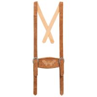 A. Salvarini Herren Trachten Lederhose Kniebundlederhose AS452 Hellbraun-Gr. 60