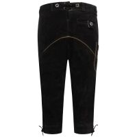 A. Salvarini Herren Trachten Lederhose Kniebundlederhose AS452 Schwarz-Gr. 50